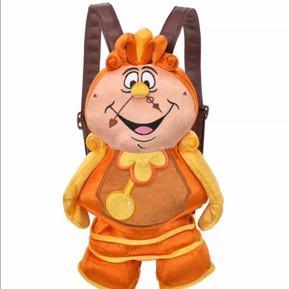 Disney Handbags - Tokyo Disney Beauty and the Beast Cogsworth Plush Adjustable Backpack NWOT